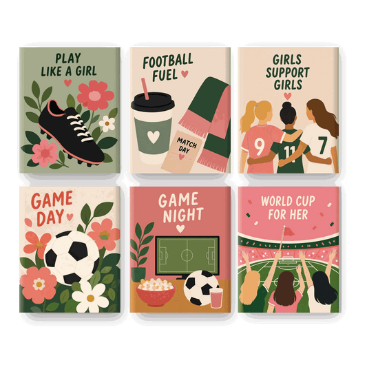 6 Mini Paintings - Football Girl Set- Paint by Numbers