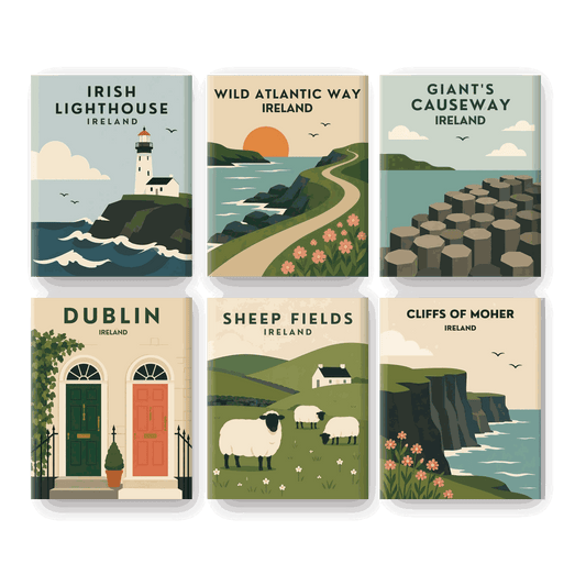 6 Mini Quadri - Irish Lighthouse Set- Dipingi con i numeri