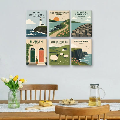 6 Mini Quadri - Irish Lighthouse Set