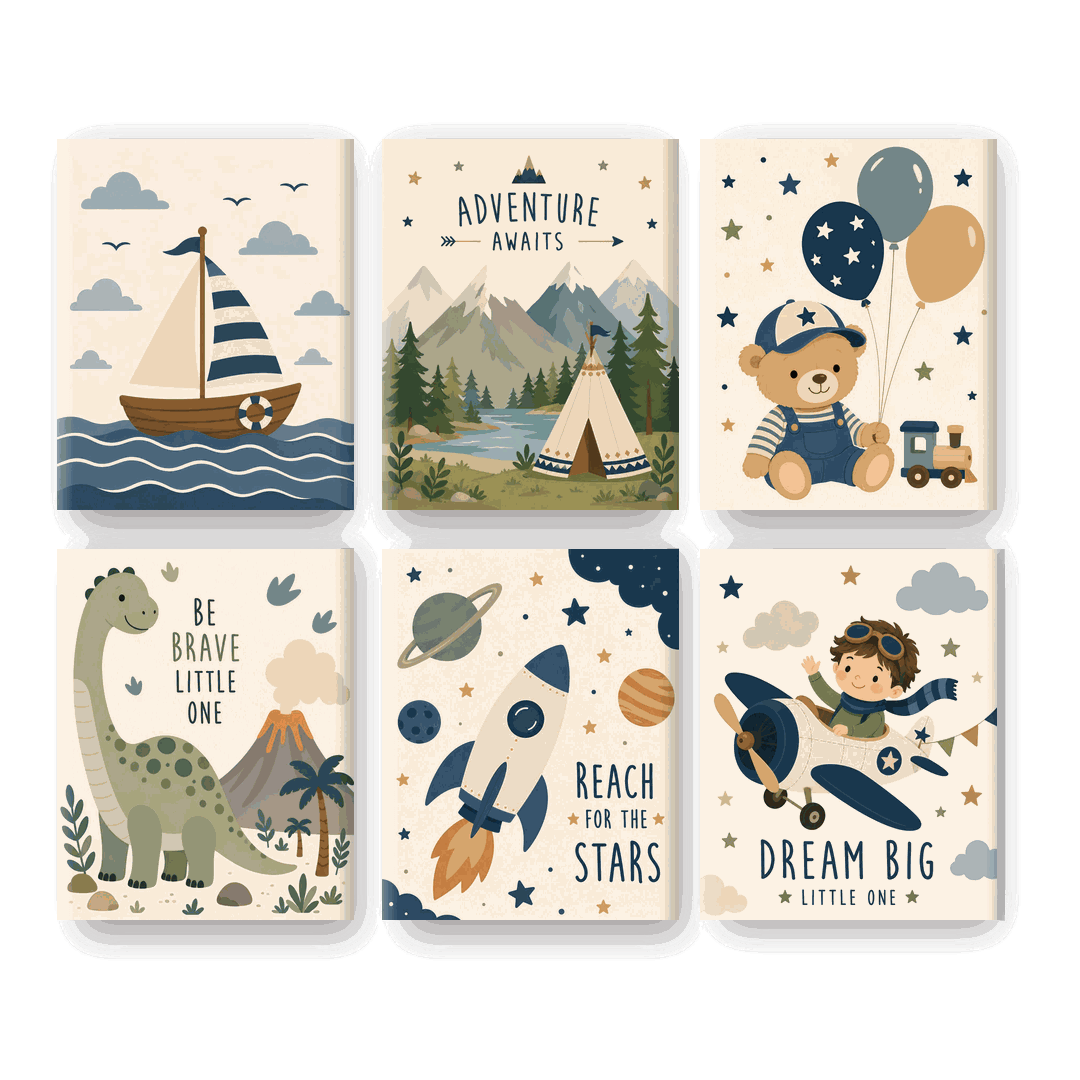 6 Mini Paintings - Little Sailboat Set- Paint by Numbers
