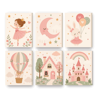 6 Mini Paintings - Little Ballerina Set