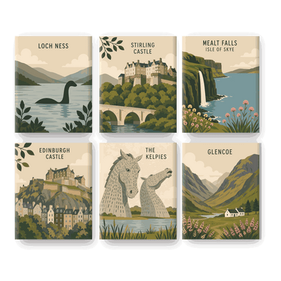 6 Mini Paintings - Loch Ness Set