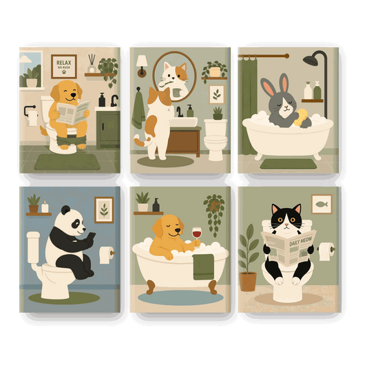 6 Mini-tableaux - Ensemble Relaxez Pas Pressé - Peinture à numéros