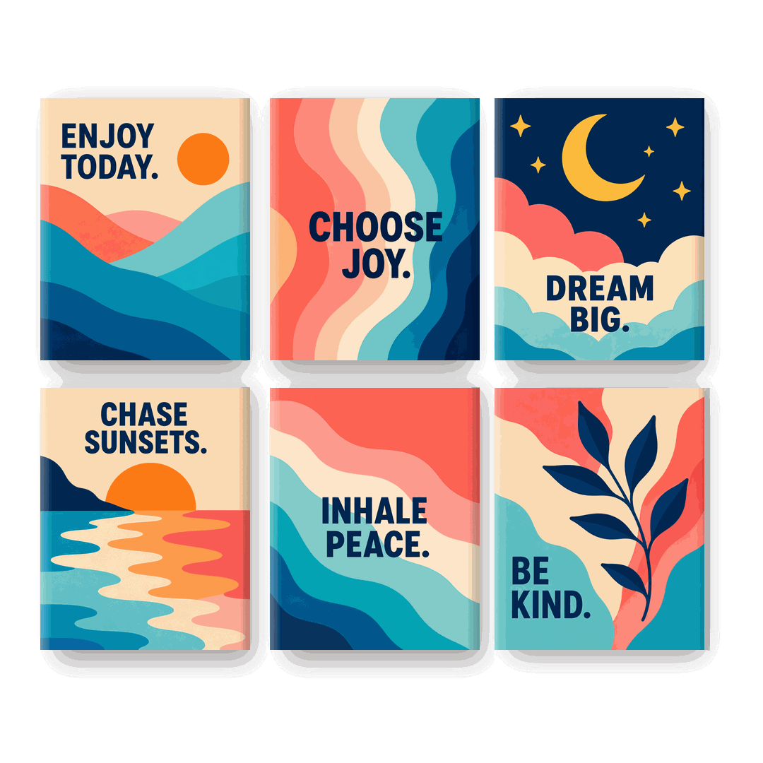 6 Mini Paintings - Choose Joy Set- Paint by Numbers