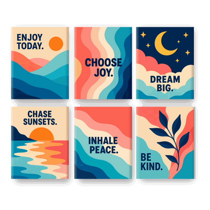6 Mini Paintings - Choose Joy Set- Paint by Numbers