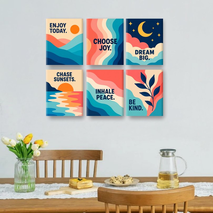 6 Mini Paintings - Choose Joy Set