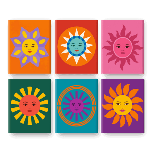 6 Mini Paintings - Sunny Set- Paint by Numbers