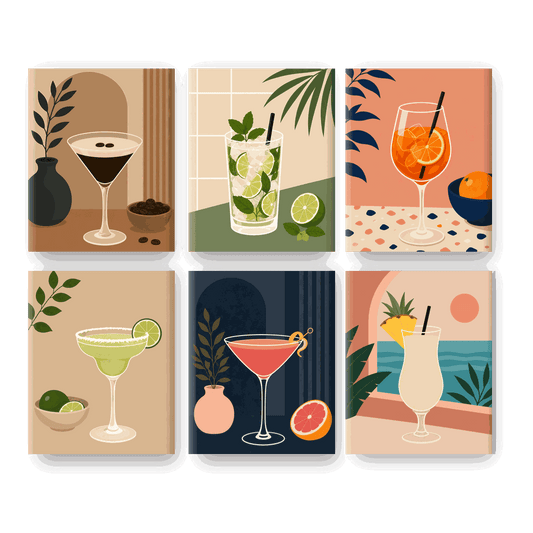 6 Mini Cuadros - Spritz O_Clock Set- Pintar por números