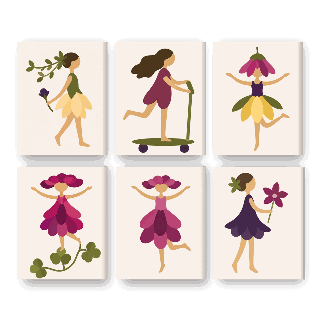 6 Mini Paintings - Nymphs Set- Paint by Numbers