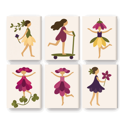 6 Mini Paintings - Nymphs Set- Paint by Numbers