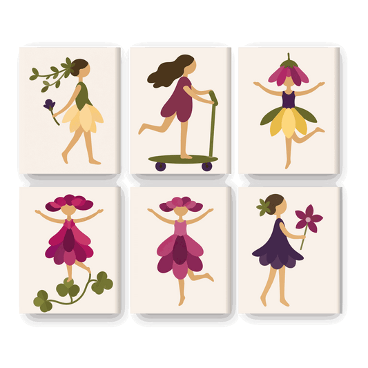 6 Mini Paintings - Nymphs Set- Paint by Numbers