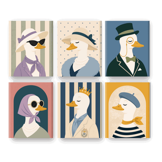 6 Mini Paintings - Fancy Duck Set