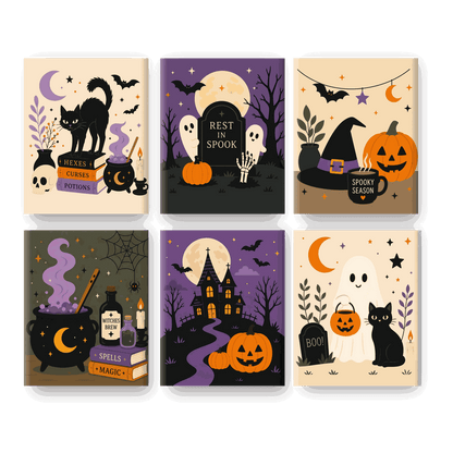 6 Mini Paintings - Witches Kitchen Set - Paint by numbers