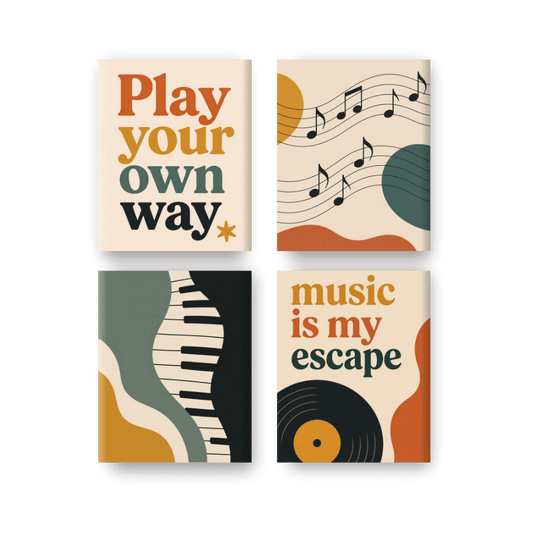 4 Mini Paintings - Music Set- Paint by Numbers