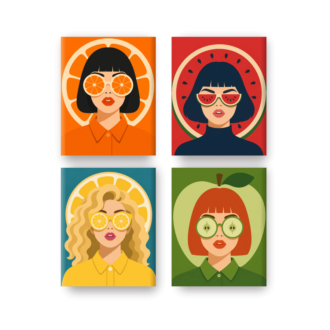 4 Mini Paintings - Tropicana Set- Paint by Numbers