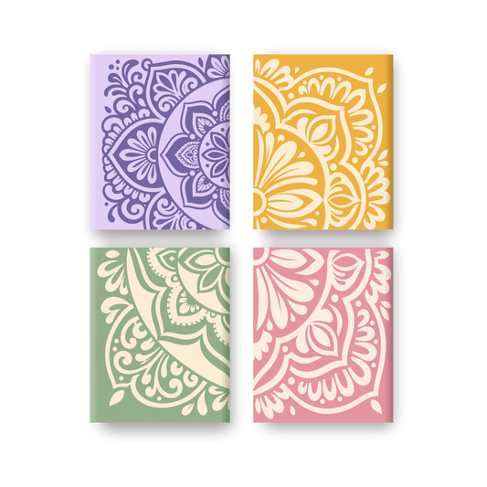4 Mini-tableaux - Ensemble Mandala - Peinture par numéros