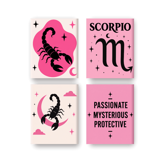 4 Mini-tableaux - Ensemble Scorpion - Peinture par numéros