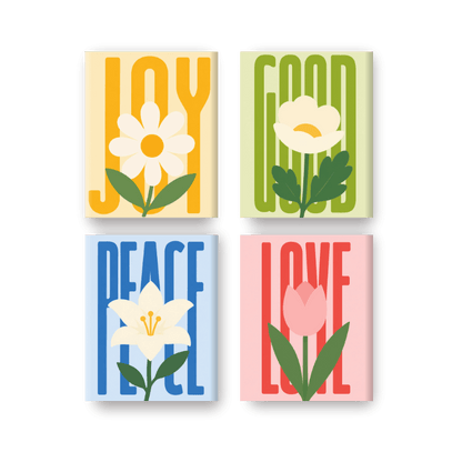 4 Mini Paintings - Joy Set - Paint by numbers