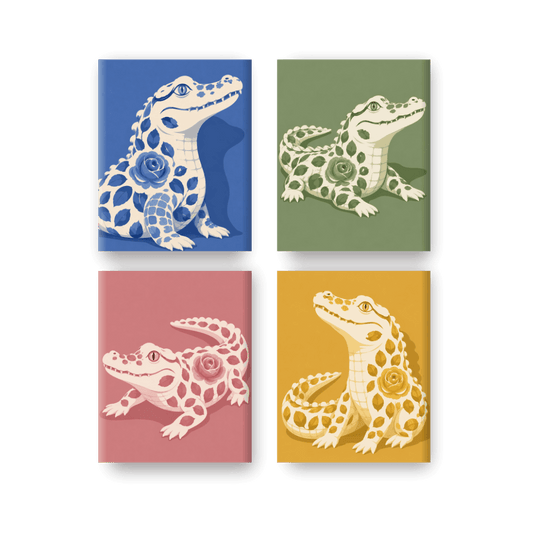 4 Mini Paintings - Delft Pop Crocs Set- Paint by Numbers