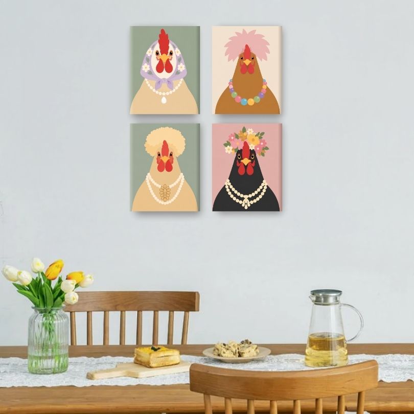 4 mini-tableaux - Kit « Bonne nuit le monde »
