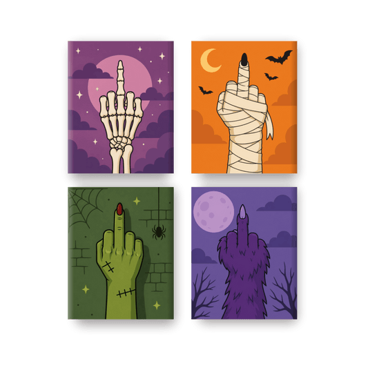 4 Mini Paintings - Zero Boos Given Set