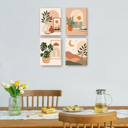 4 Mini Quadri - Set Casa boho