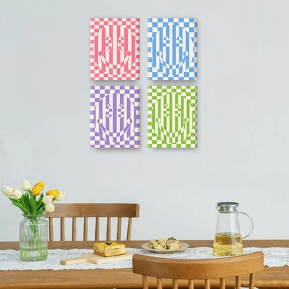 4 mini-peintures - Illusions joyeuses
