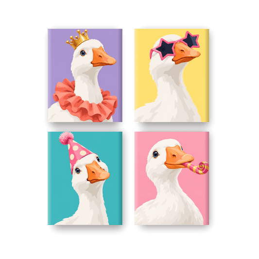 4 Mini Paintings - Party Honkers Set