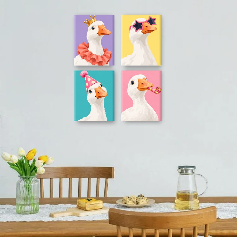 4 Mini Paintings - Party Honkers Set