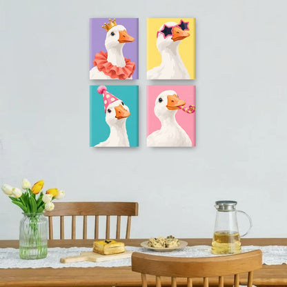 4 Mini Paintings - Party Honkers Set