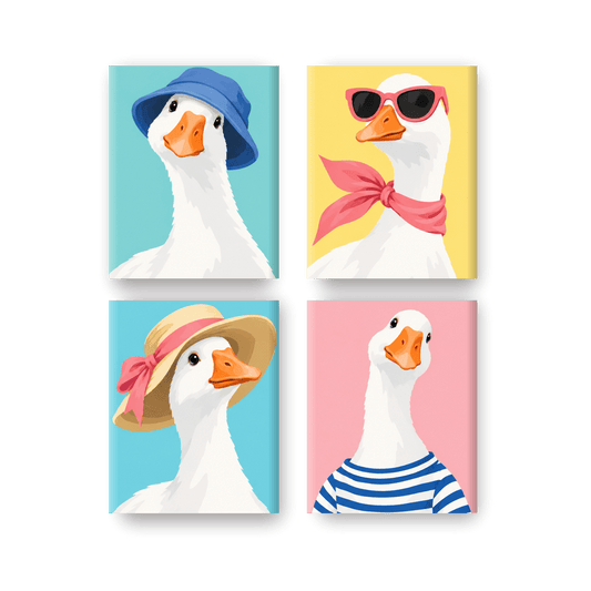 4 Mini Paintings - Sunny Honkers Set