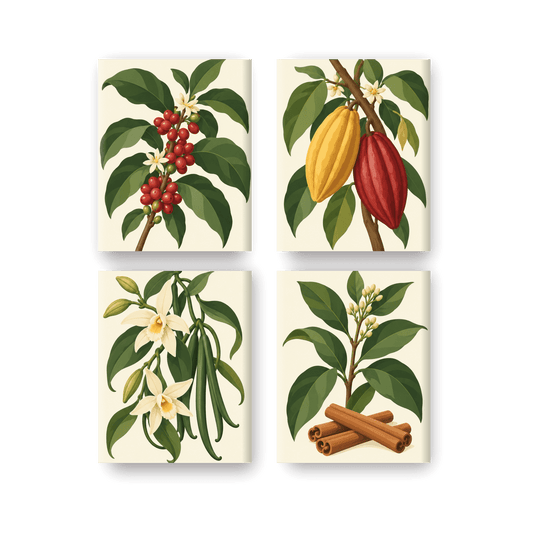 4 Mini Paintings - Tropical Flavors Set
