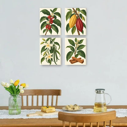4 Mini Paintings - Tropical Flavors Set