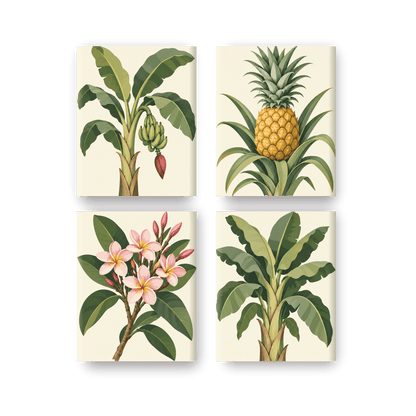 4 Mini Paintings - Tropical Treasures Set