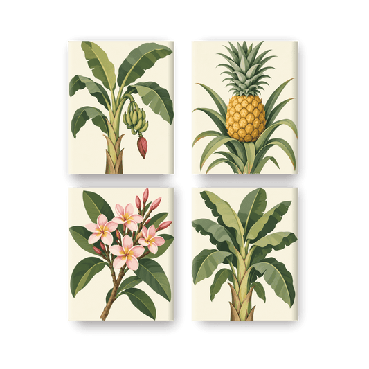 4 Mini Paintings - Tropical Treasures Set