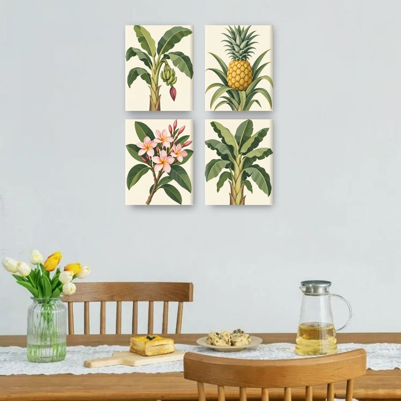 4 Mini Paintings - Tropical Treasures Set