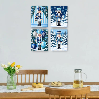 4 Mini Paintings - Frosted Blue Parade Set