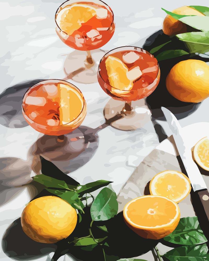 Paint by numbers - Orange Summer Drinks | Paint by Numbers