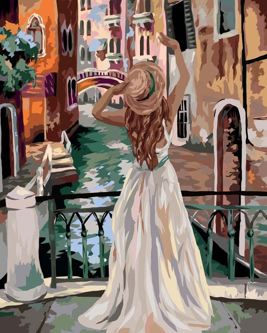 Paint by numbers - Woman in Venice 2 | Paint by Numbers