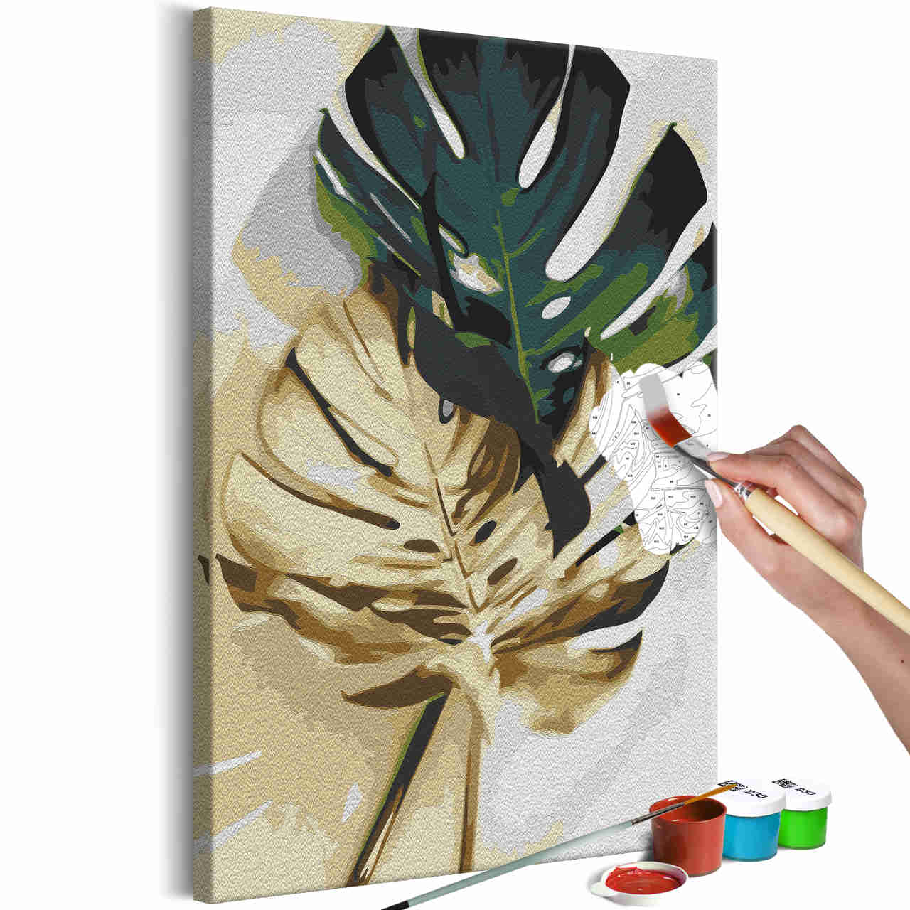 Paint by numbers - Golden Monstera | Paint by Numbers