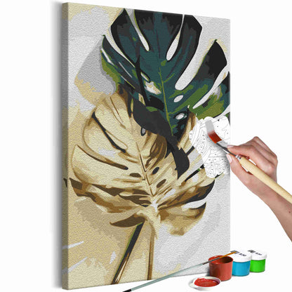 Paint by numbers - Golden Monstera | Paint by Numbers