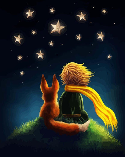 Paint by numbers - Little Boy and Fox | Paint by Numbers