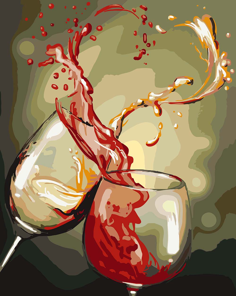 Paint by numbers - Wine Glasses | Paint by Numbers