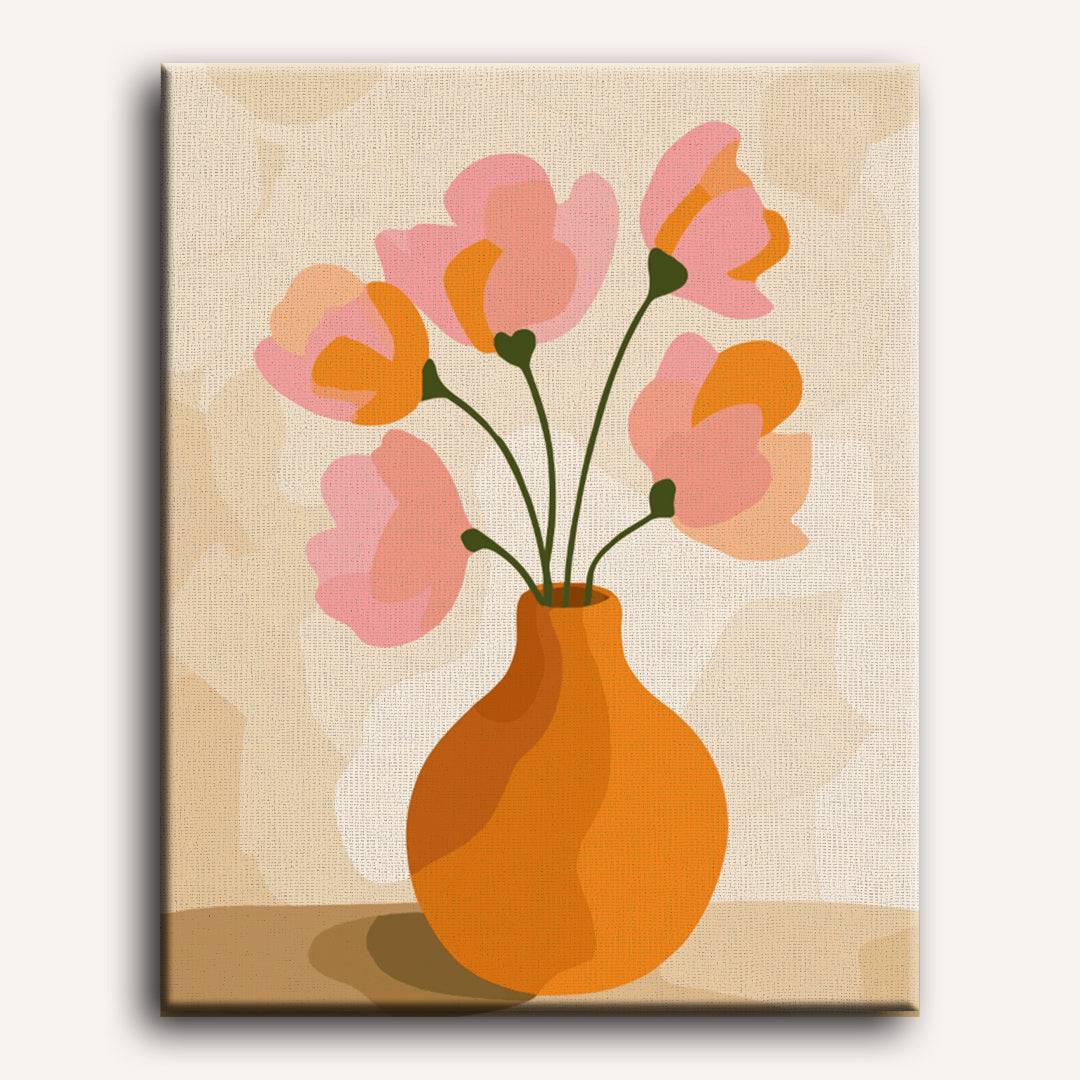 Modern Pink Bouquet | Paint by Number