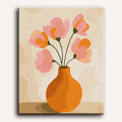Modern Pink Bouquet | Paint by Number