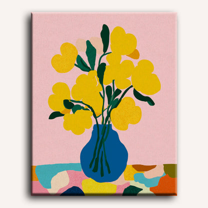 Modern Yellow Bouquet | Paint by Number