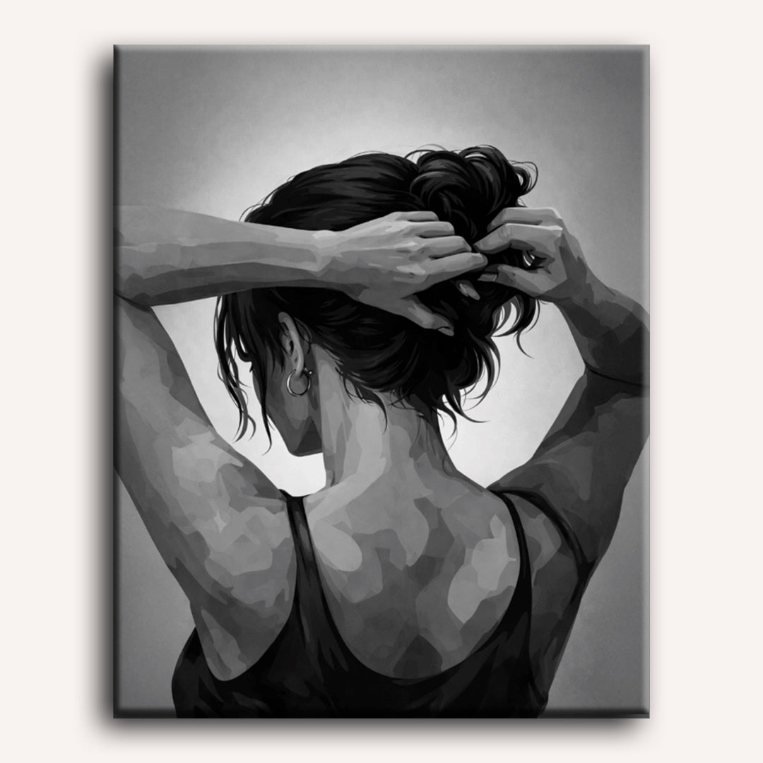 Monochrome lady | Paint by Number