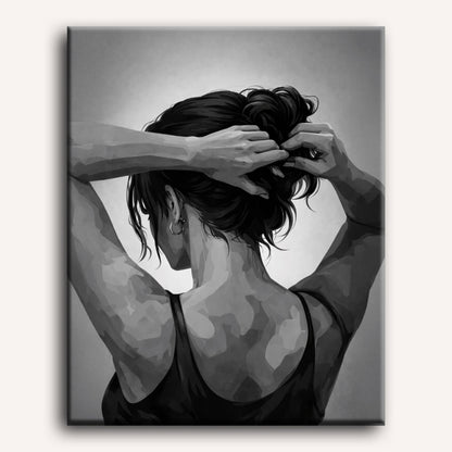 Monochrome lady | Paint by Number