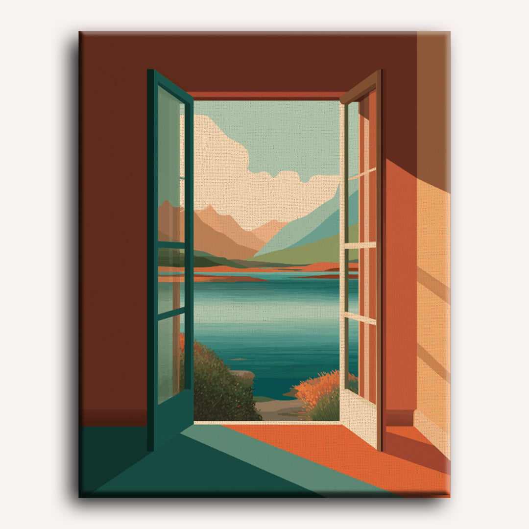Vue sur les montagnes | Peinture à numéros