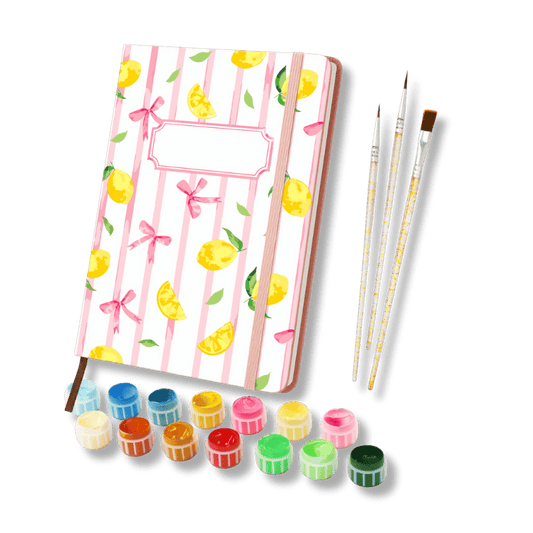 Paint by Number Notebook - Lemon Bows- Paint by Numbers
